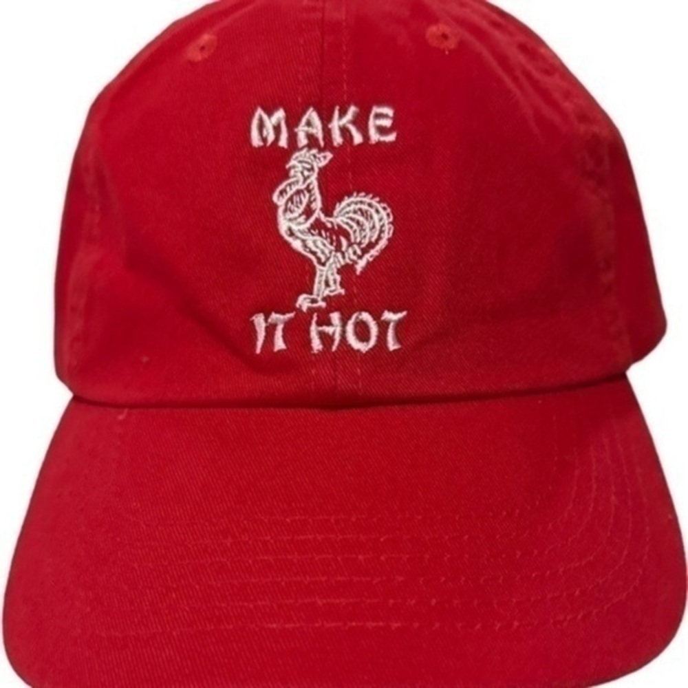 Petals and Peacocks Red Rooster Baseball Cap